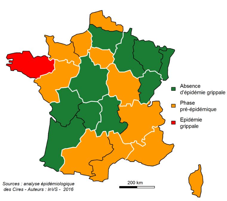 Carte grippe 2016 alerte régional